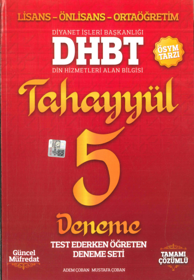 DHBT TAHAYYÜL 5 DENEME ÇÖZÜMLÜ FotokoPink