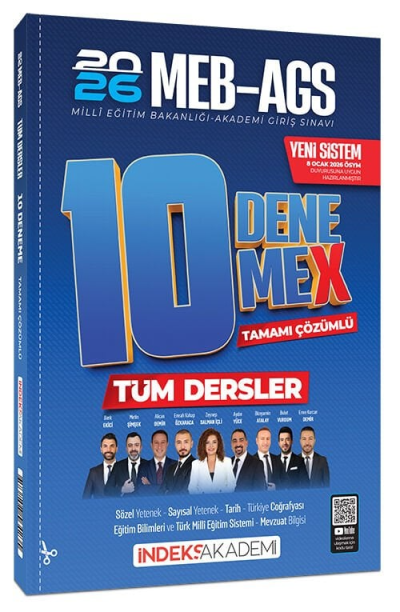 2026 MEB-AGS Tüm Dersler 10 DenemeX Çözümlü İndeks Akademi Yayıncılık FotokoPink