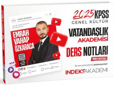 İndeks Akademi 2025 KPSS Vatandaşlık Akademisi Video Ders Notları FotokoPink