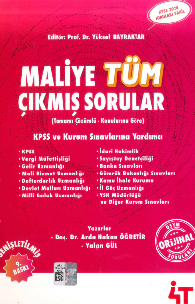 Maliye Tamamı Çözümlü Çıkmış Sorular 4T Yayınları (2024 KPSS Soruları Dahil) FotokoPink