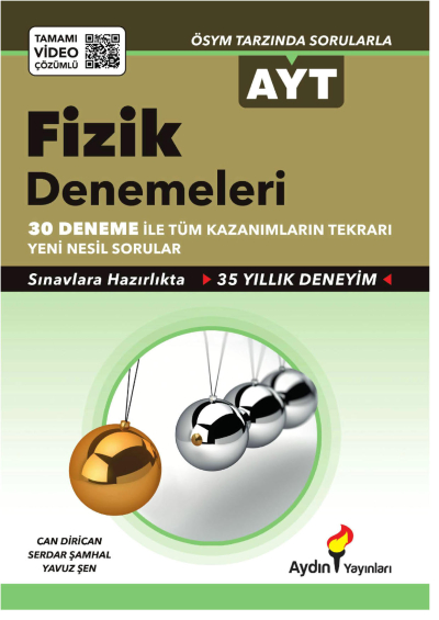 AYT Fizik 30 lu Denemeleri Aydın Yayınları FotokoPink