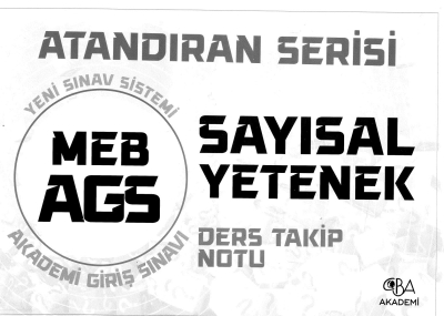 2025 MEB AGS Sayısal Yetenek Ders Takip Notu CBA Akademi FotokoPink