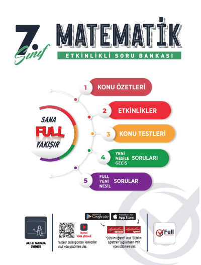 7. Sınıf Matematik Etkinlikli Soru Bankası Sana Full Yakışır FotokoPink