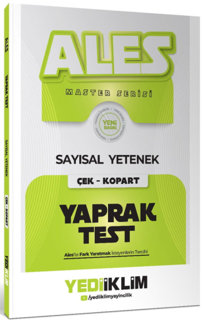 2027 ALES Master Seris Sayısal Yetenek Çek Kopart Yaprak Test Yediiklim Yayınları FotokoPink