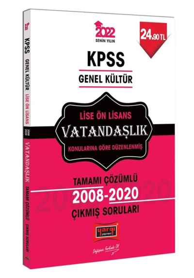 LİSE-ÖNLİSANS VATANDAŞLIK BİLGİSİ ÇÖZÜMLÜ ÇIKMIŞ SORULAR 2008-2020 FotokoPink