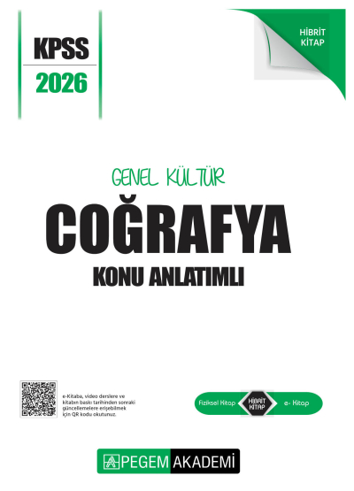 COĞRAFYA 2026 KPSS Genel Yetenek Genel Kültür Lisans Konu Anlatımlı Modüler Set Pegem Yayınları
