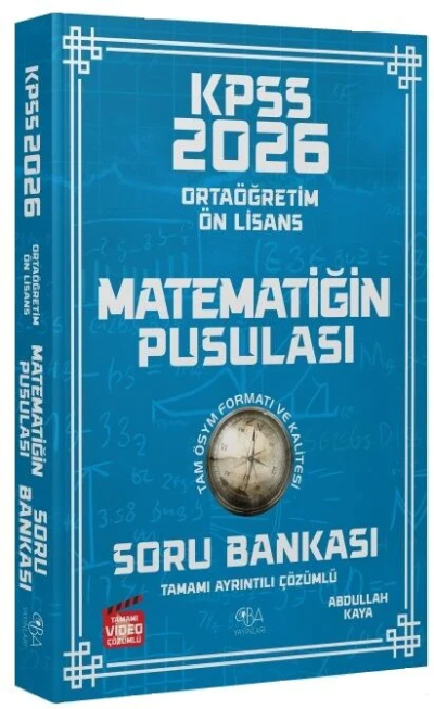 2026 KPSS Lise Ortaöğretim Ön Lisans Matematik Matematiğin Pusulası Soru Bankası Çözümlü - Burak Almasulu CBA Yayınları FotokoPink