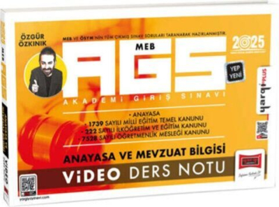 2025 MEB-AGS Anayasa ve Mevzuat Bilgisi Video Ders Notu Yargı Yayınları FotokoPink